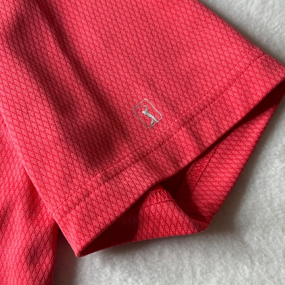 PGA Tour Champions Men Polo XL Pink Red Shirt - Picture 6 of 14
